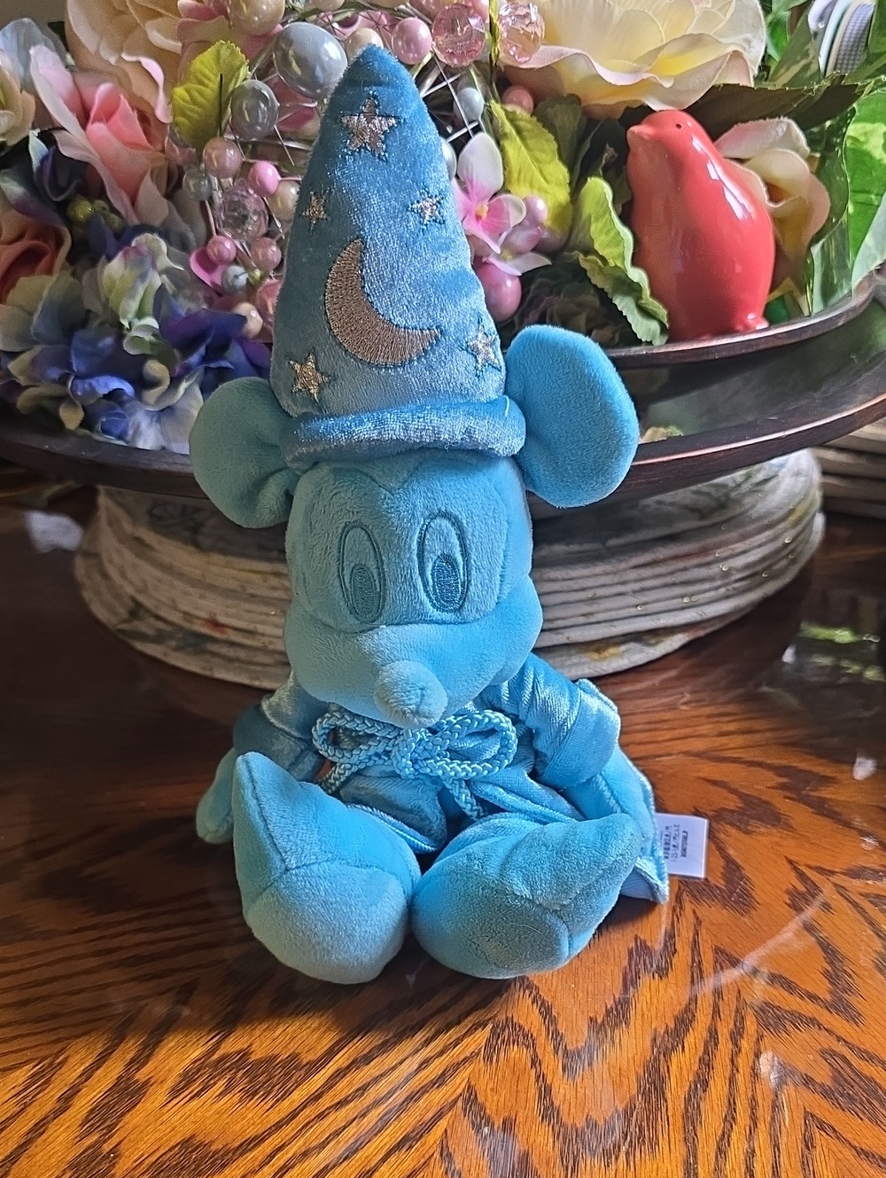 Disney Blue Mickey Mouse With Silver Stars And Moon On Hat.